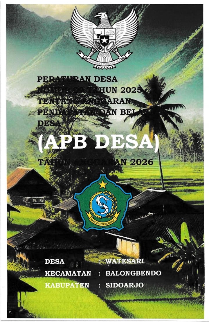 Peraturan Desa No 09 Tahun 2025 Tentang  Anggaran Pendapatan  dan Belanja Desa Tahun Anggaran 2026